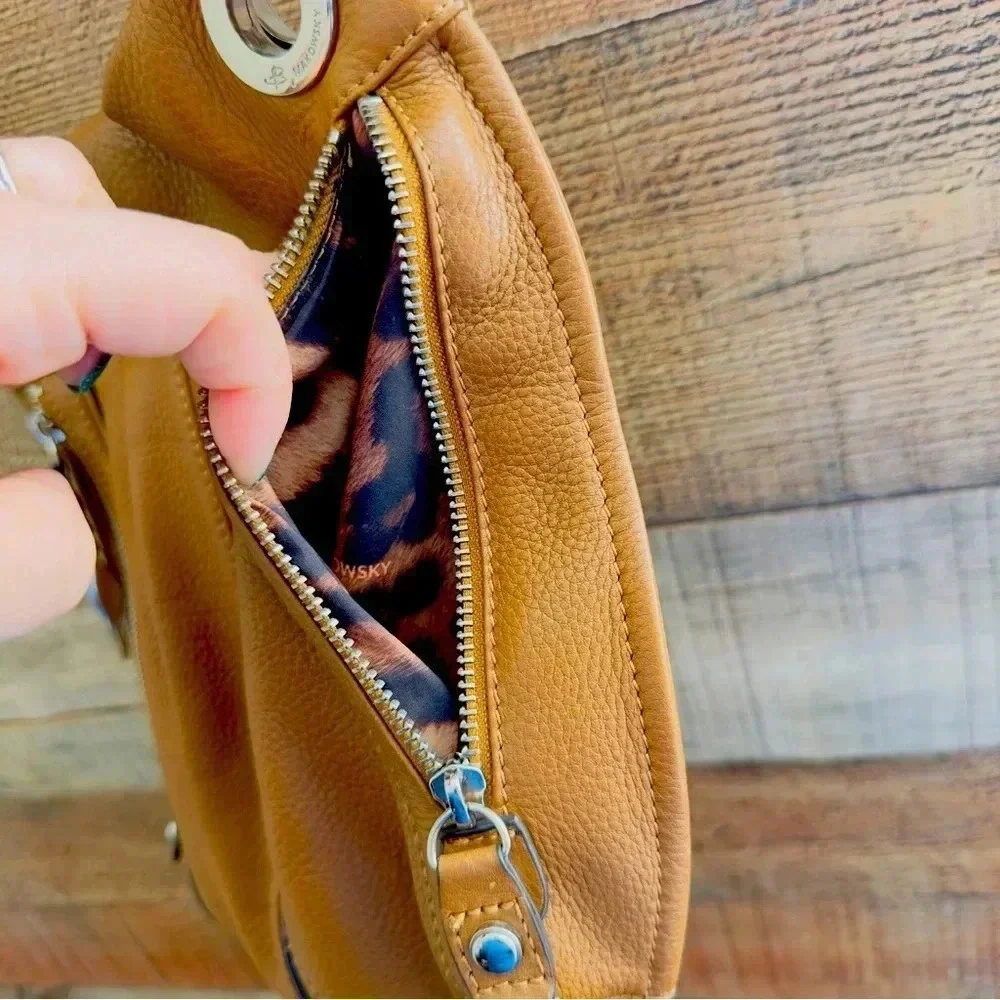 NWOT B. Makowsky Durango Genuine Leather Convertible Crossbody/Shoulder Bag